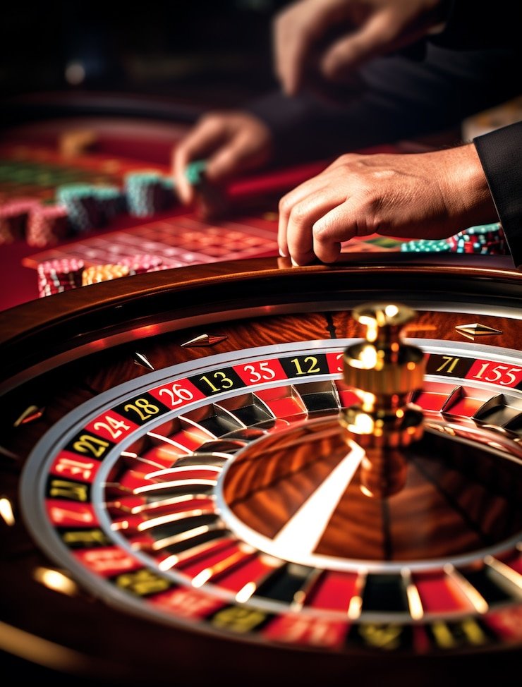 Antarmuka Texas Poker di badak138 menampilkan meja permainan, kartu pemain, dan chip
